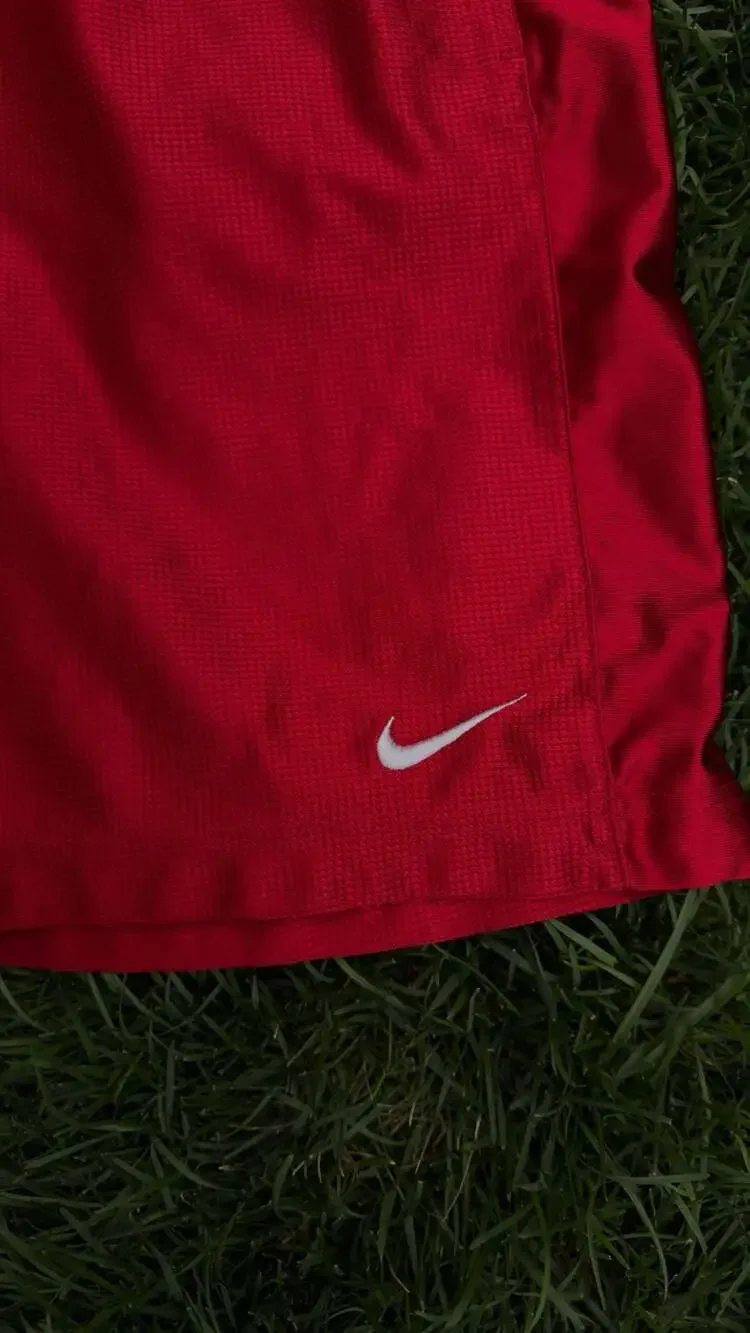 Nike Basketball Shiny Red Training Shorts - Men's Size Medium